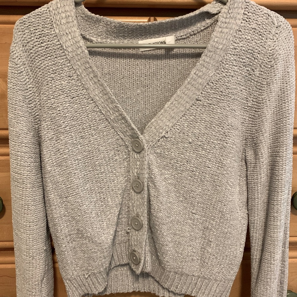 Glassons Grey Chenille Knit Cardigan